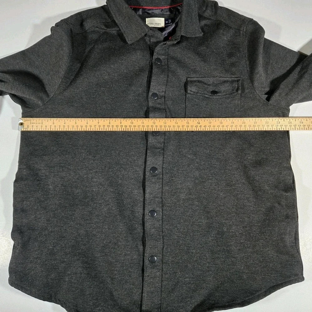 Civil‎ Society Bennett Knit Shirt Jacket, Color Dark Heather Gray, Size XLarge